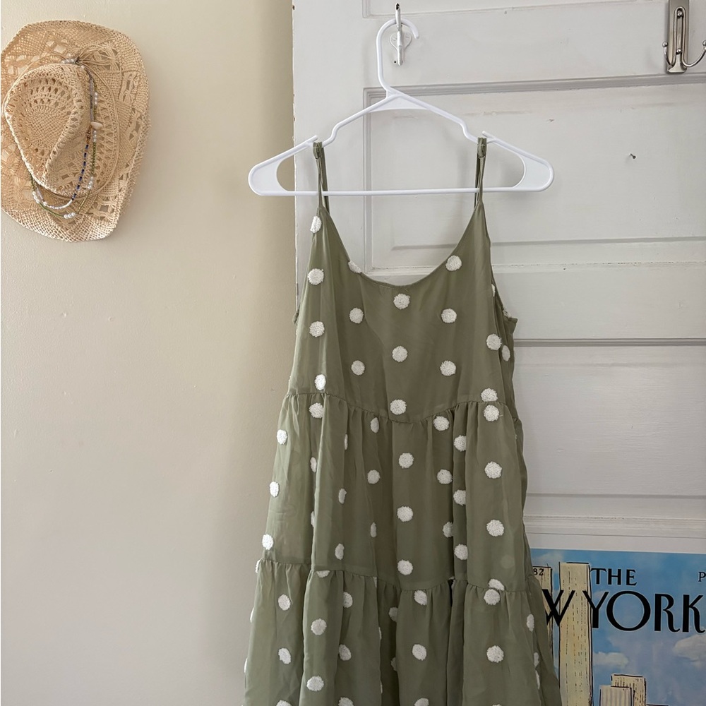 Green Polka Dot Sundress